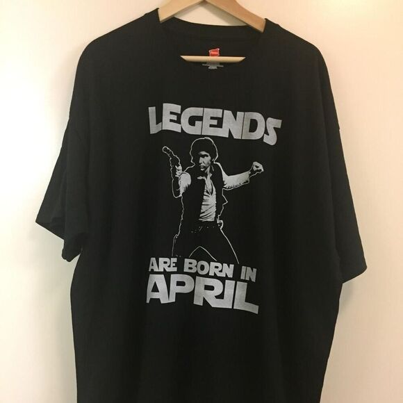 Star Wars Legends are born in April T-shirt size 2XL - Picture 1 of 1